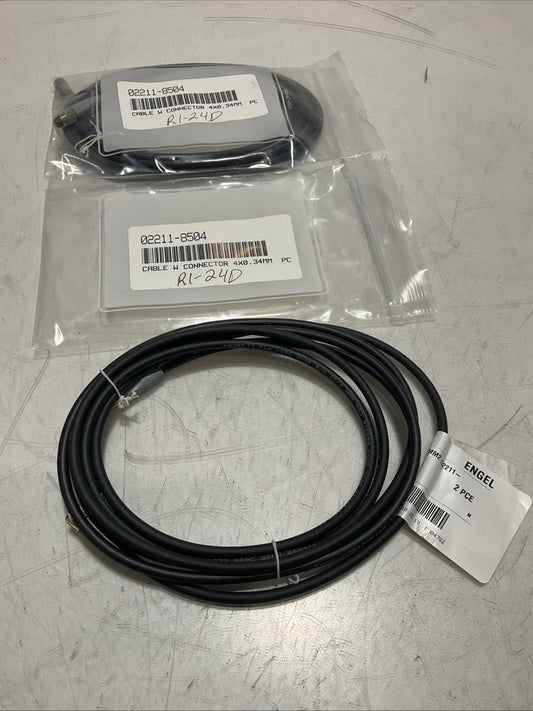 ENGEL  02211-8504 CABLE W CONNECTOR 4X0.34MM  LOT OF 2 Z2M