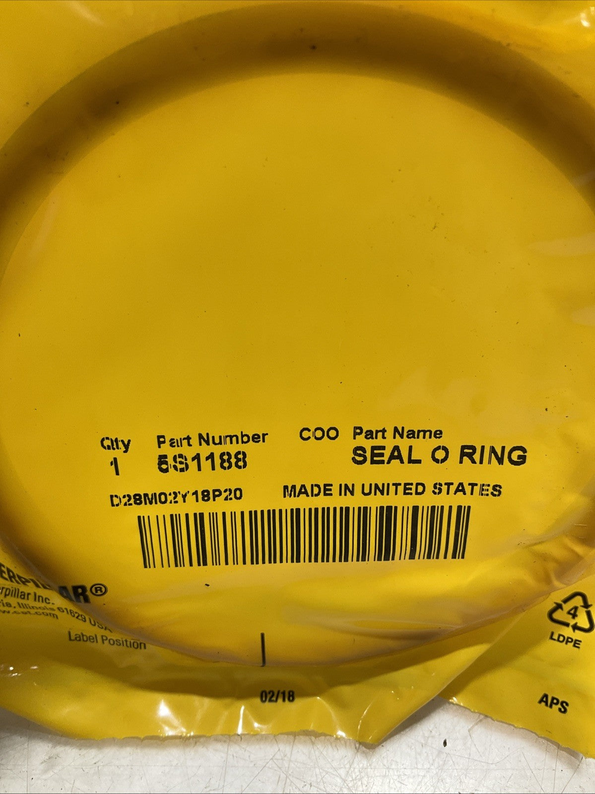 CAT-CATERPILLAR  5S1188  AIR CROSSOVER SEAL O RING LOT OF 2  Y2M