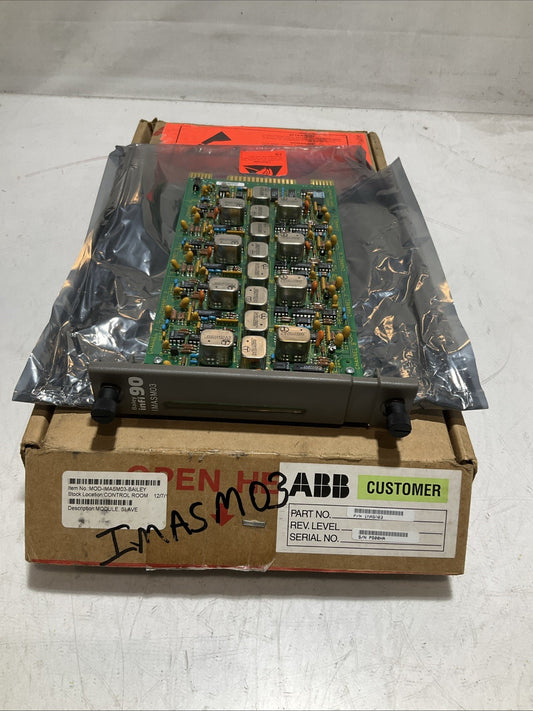 BAILEY INFI90 IMASMO3  6634415G1 ANALOG  I/0 OUTPUT SLAVE MODULE  15VDC  Y2M