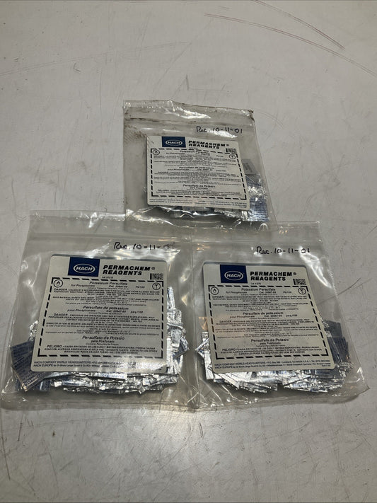 HACH  20847-69  POTASSIUM PERSULFATE PERMACHEM REAGENTS LOT OF  3 Y2M