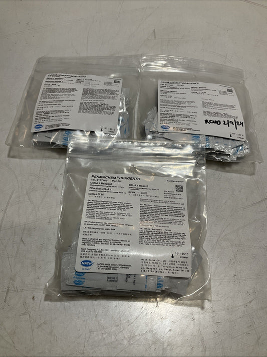 HACH  2167969 DEHA  PERMACHEM FERROUS IRON  REAGENTS  LOT OF 3  Y2M