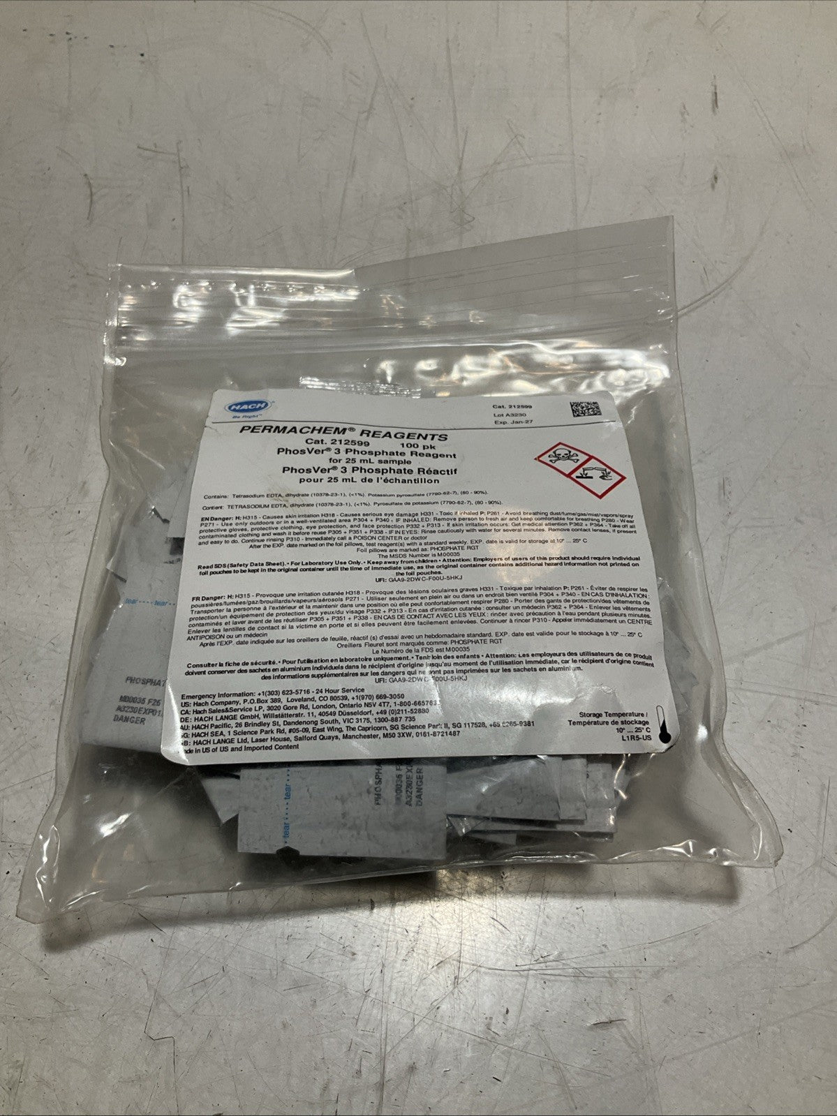 HACH  212599  DEHA PERMACHEM FERROUS IRON  REAGENTS   Y2M