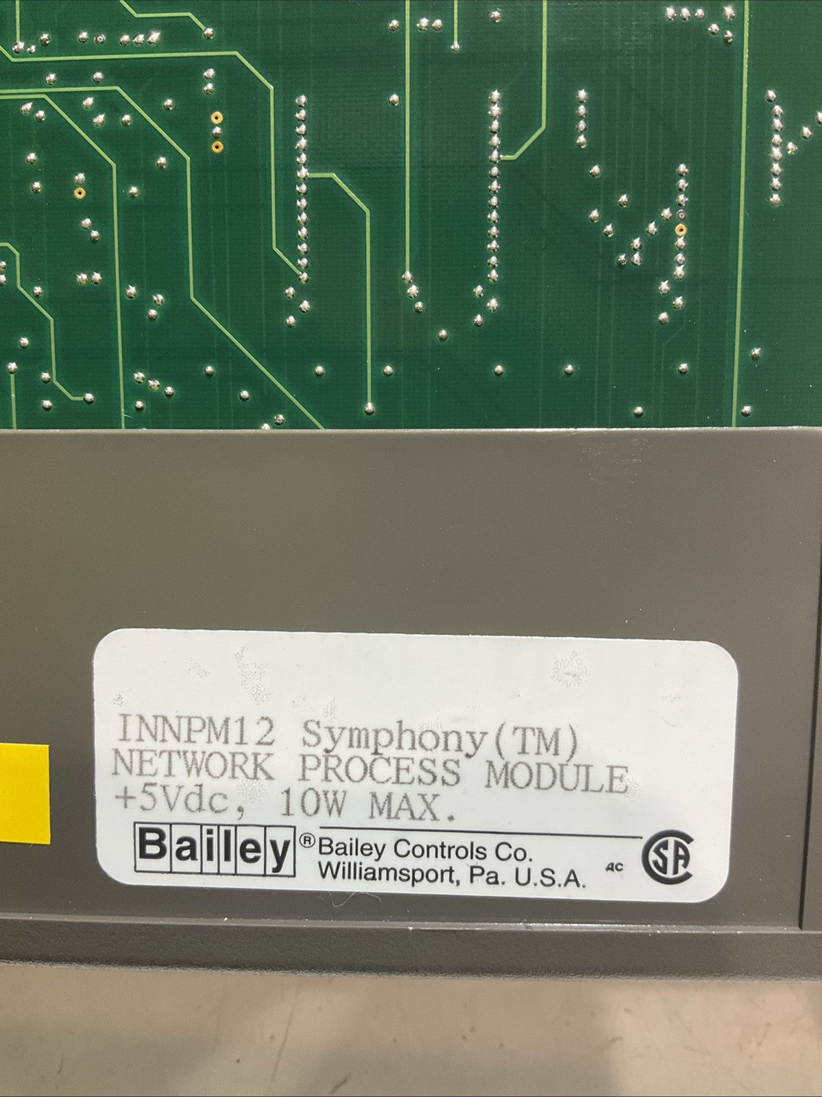 BAILEY  INNPM12 - 6643385A1 SYMPHONY NETWORK PROCESS MODULE PLC BOARD Y2M
