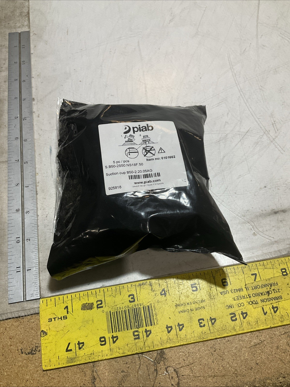 PIAB  0101662  SILICONE VACUUM  SUCTION  CUP  LOT OF 5 Z2M