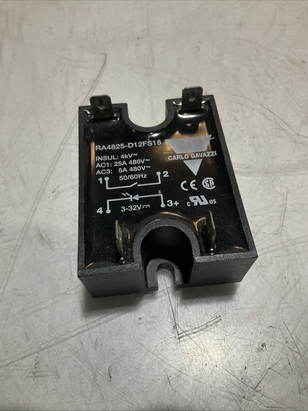 CARLO GAVAZZI  RA4825-D12FS18  PANEL MOUNT  SOLID STATE  RELAY 25A LOT OF 2 Z2M