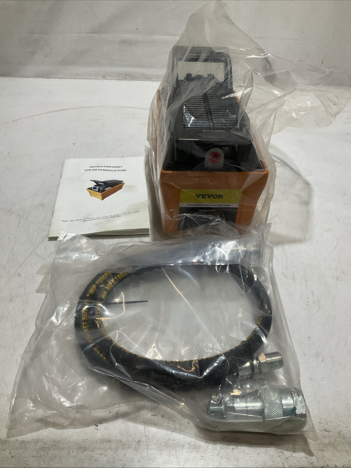 VEVOR  2510A  AIR  POWERED HYDRAULIC  FOOT PUMP 120PIS  Y2M