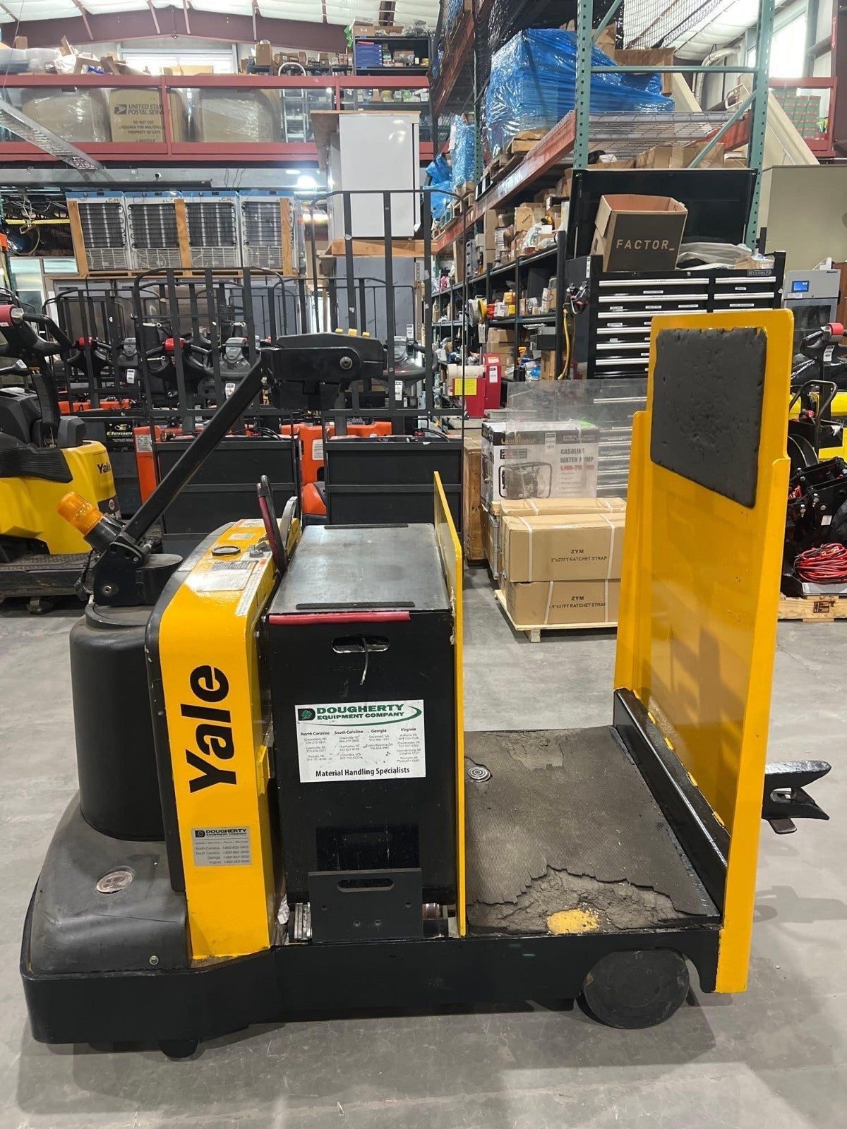 YALE TOW TUGGER MODEL MTR005LFN24T, ELECTRIC, 24V, APPROX MAX DRAWBAR PULL 700LB