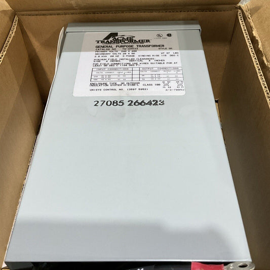 ACME TRANSFORMER TW-69933 GENERAL PURPOSE TRANSFORMER 60HZ 3 PH U3S