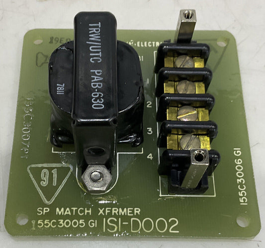 GENERAL ELECTRIC 1S1-D002 SP MATCH XFRMER 155C3005G1 373
