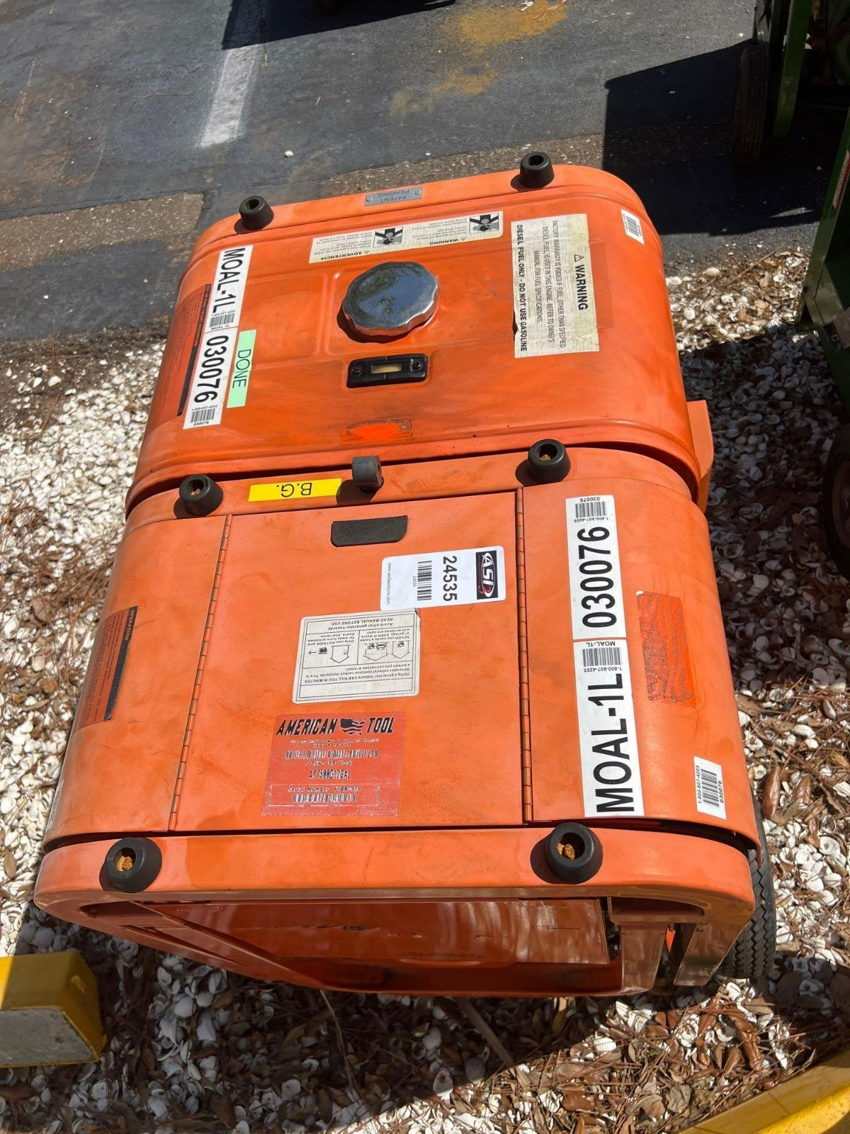 AMERICAN TOOL AT7500D12GAL PORTABLE GENERATOR, DIESEL POWERED