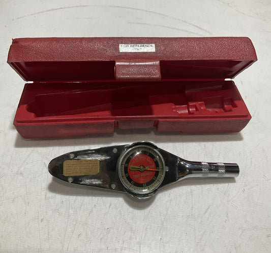 TORQOMETER  25-FA  1263 SNAP  ON DIAL WRENCH WITH CASE Z2M