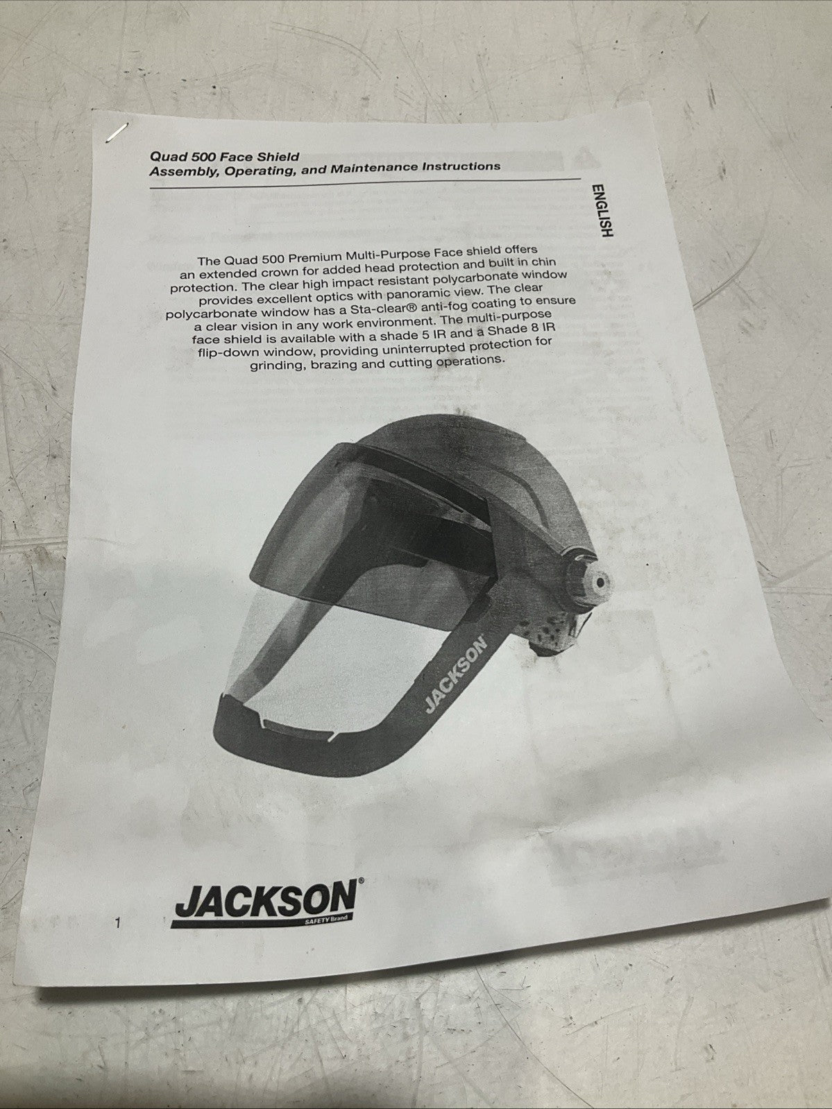 JACKSON-FIBREMETAL  4906GY PROTECTIVE  CAP  WELDING HELMET SHELL  Z2M