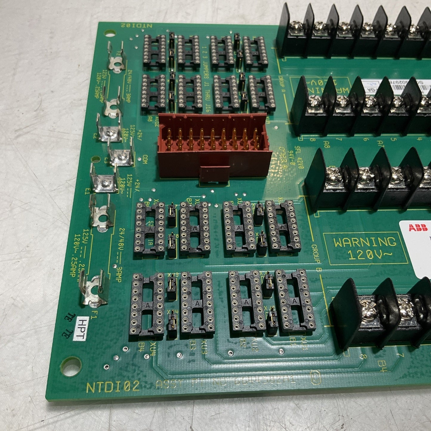 ABB  INFON90 TDI02 - PTNO 6644582A1 DIGITAL INTERFACE TERMINATION UNIT  120V Y2M
