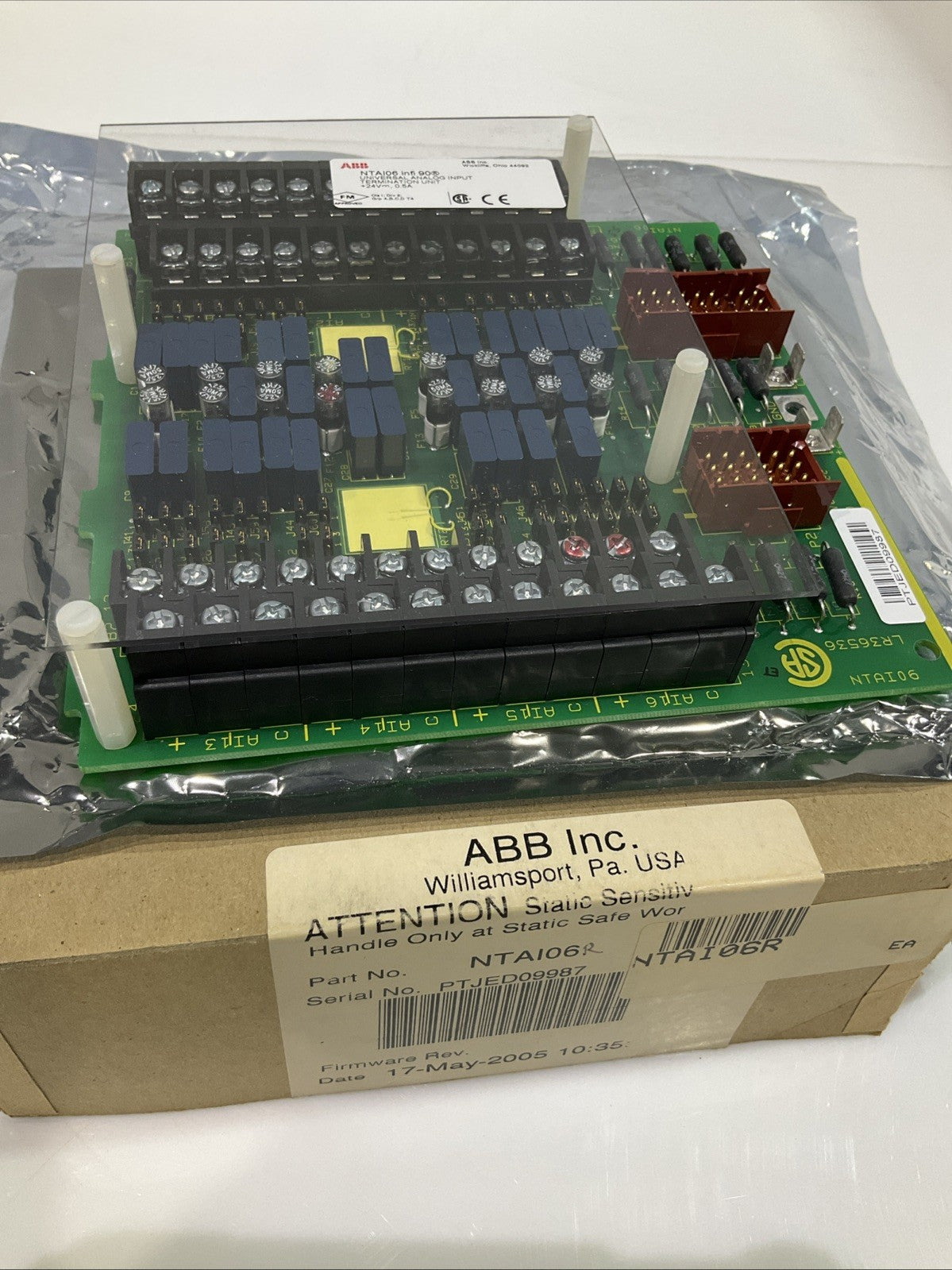 ABB INFO90 NTAI06  6639364G1  UNIVERSAL  ANALOG INPUT TERMINATION  UNIT  Y2M
