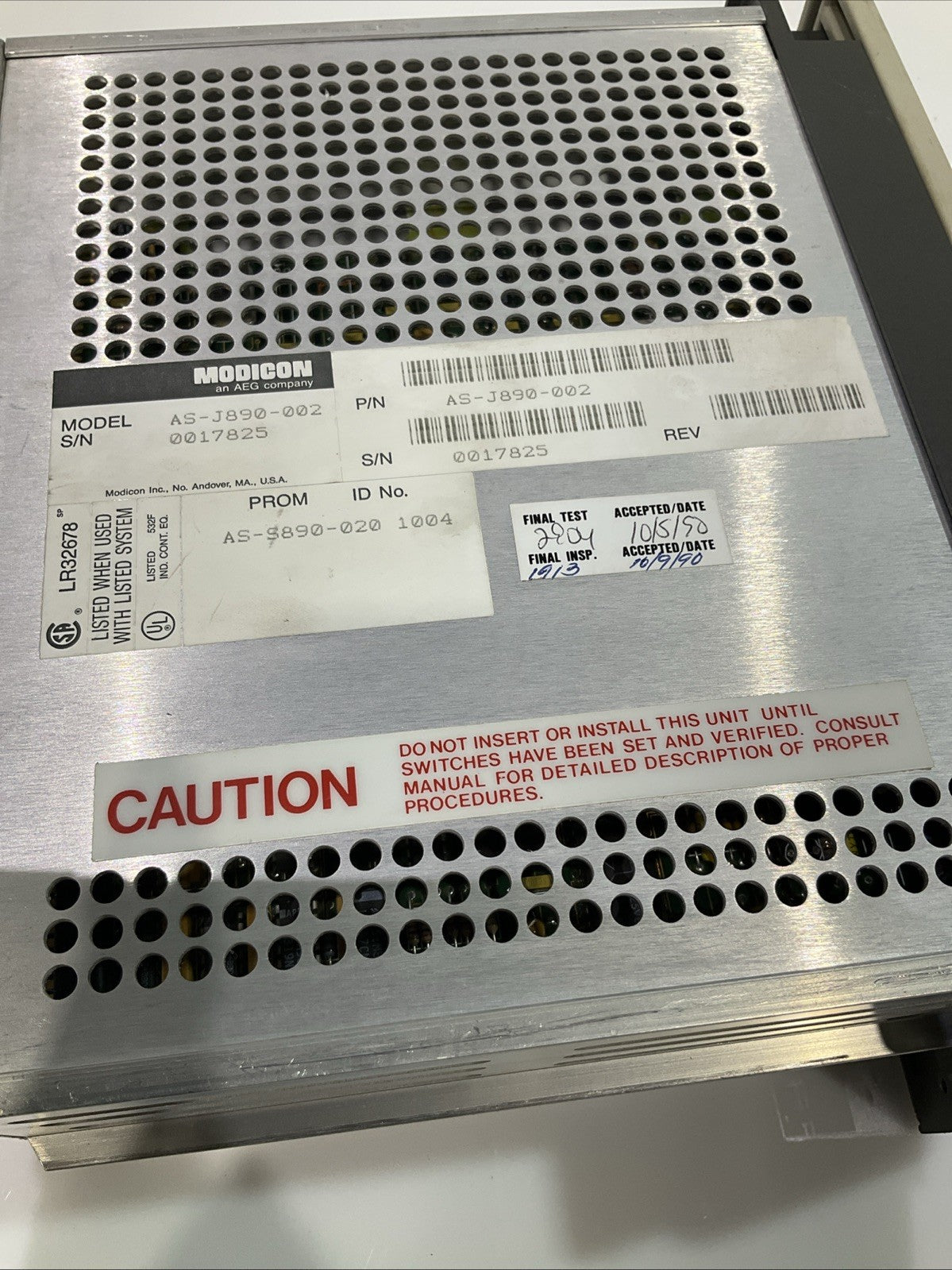 MODICON  AS-J890-002   AEG  REMOTE I/O  PROCESSOR  Z2M