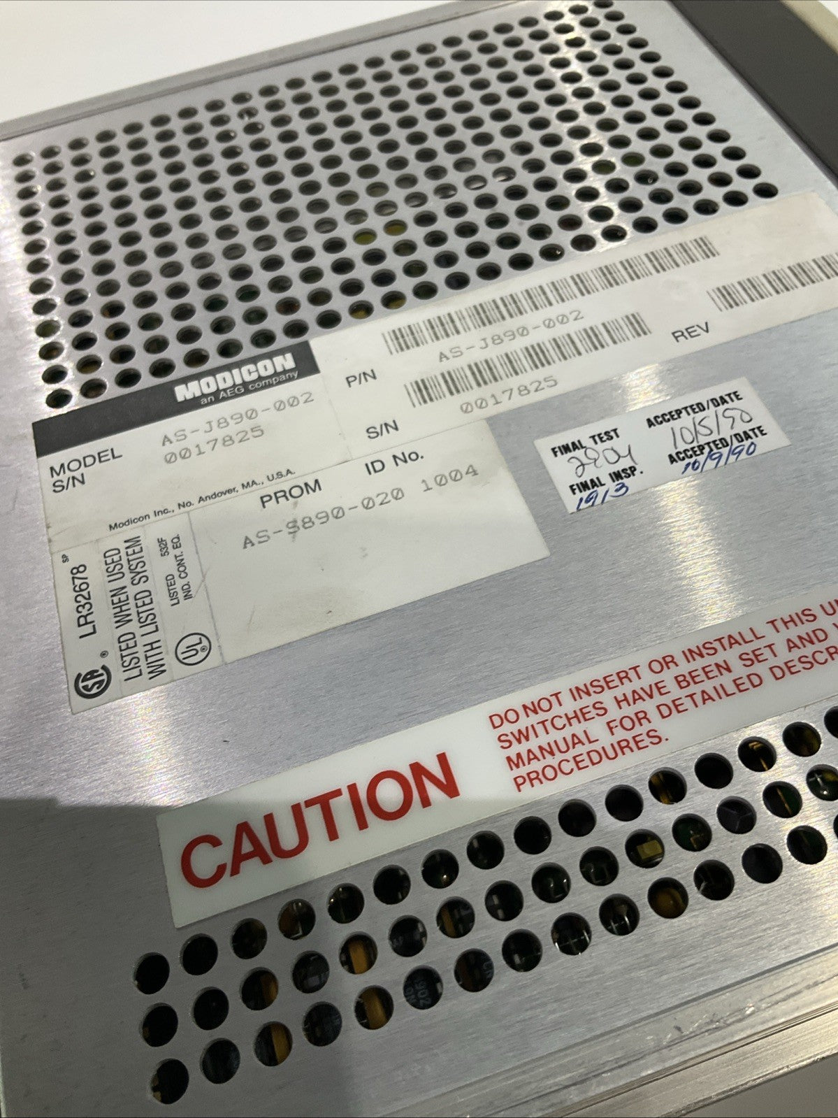 MODICON  AS-J890-002   AEG  REMOTE I/O  PROCESSOR  Z2M