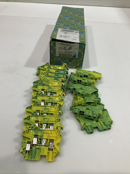 PHOENIX CONTACT  UT4-TWIN-PE  3044380 DIN RAIL TERMINAL BLOCK  LOT OF 39 Y2M