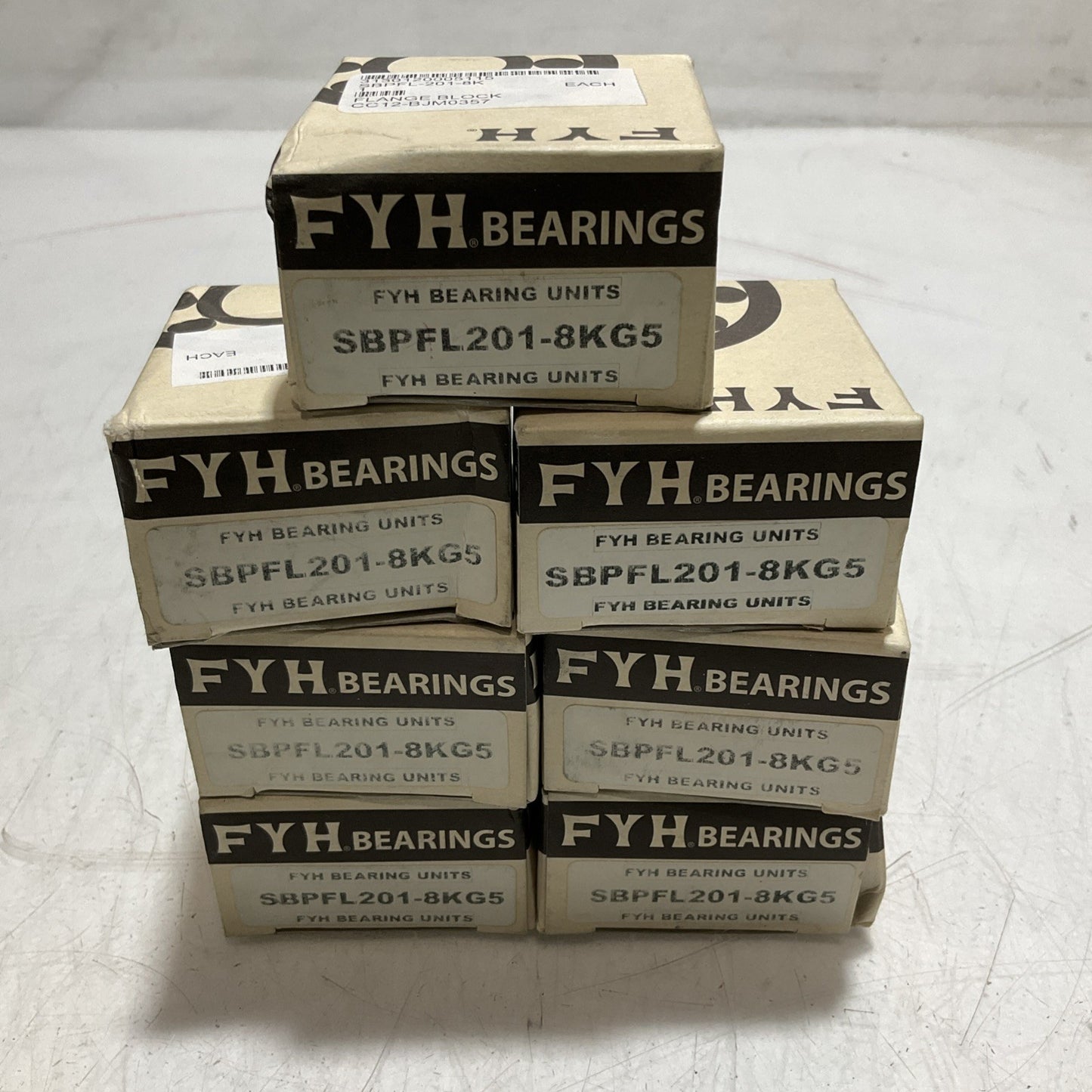 FYH BEARINGS SBPFL201-8KG5 163K406H01 BEARING FLANGED BLOCK  LOT OF 7  U3S