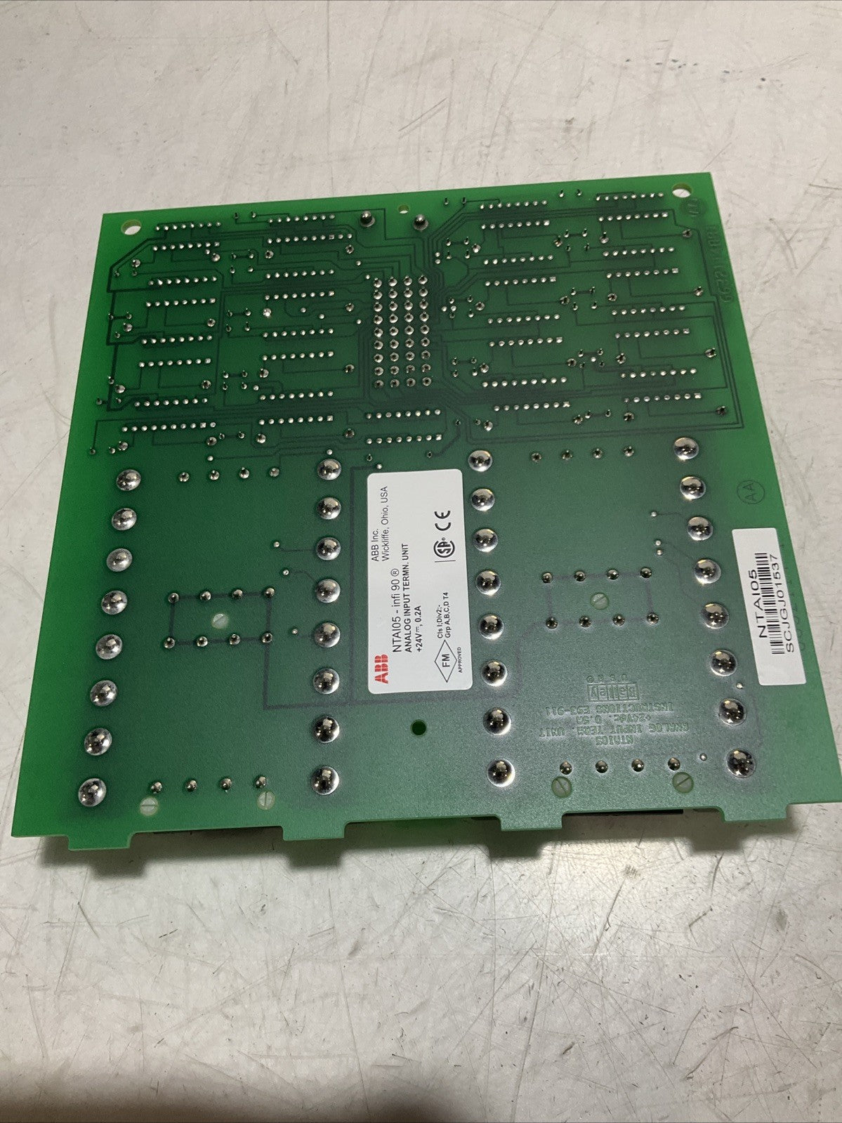 ABB-BAILEY INFI90  NTAI05  6632115T1  ANALOG INPUT TERMINATION UNIT Y2M
