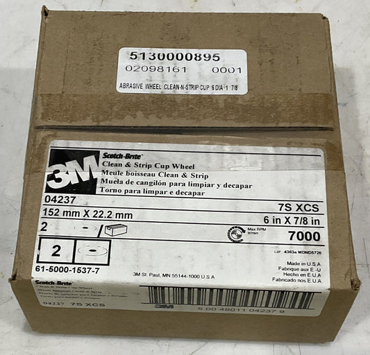 3M SCOTCH-BRITE 04237 CLEAN AND STRIP CUP WHEEL LOT OF 2 881