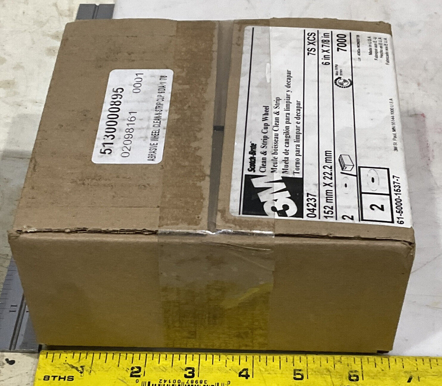 3M SCOTCH-BRITE 04237 CLEAN AND STRIP CUP WHEEL LOT OF 2 881