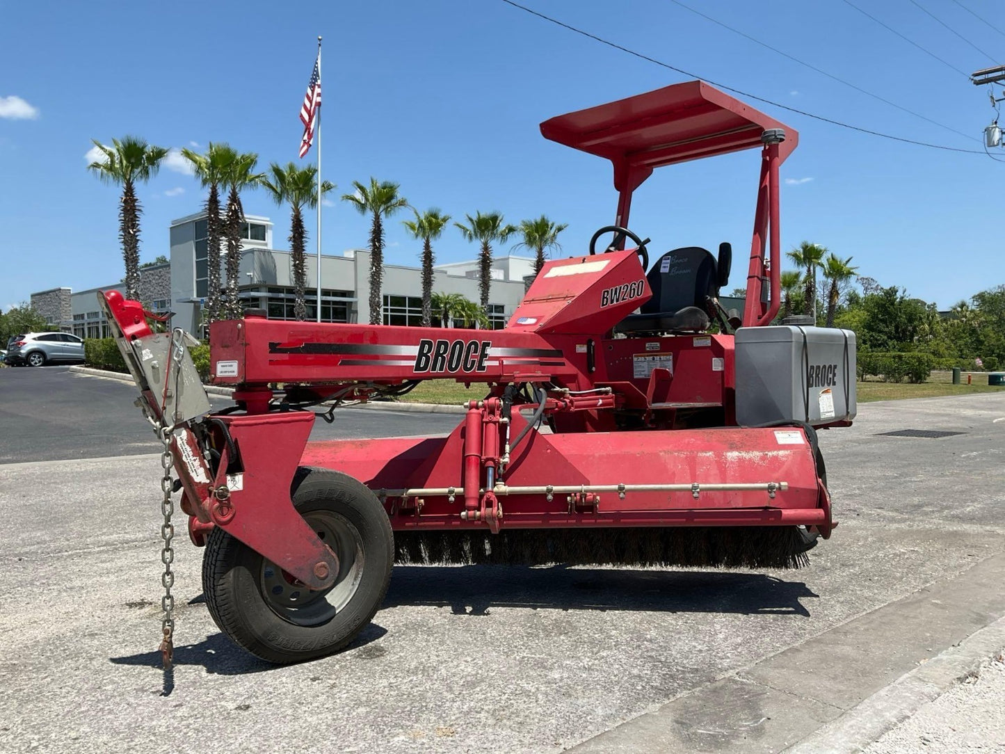 2019 BROCE RIDE ON SWEEPER MODEL BW-260, KUBOTA DIESEL, BROOM APPROX 100in W