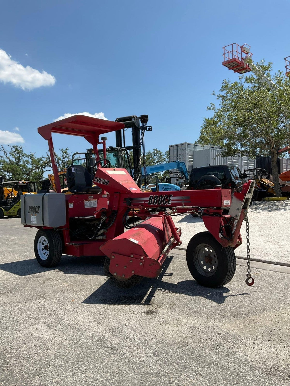 2019 BROCE RIDE ON SWEEPER MODEL BW-260, KUBOTA DIESEL, BROOM APPROX 100in W