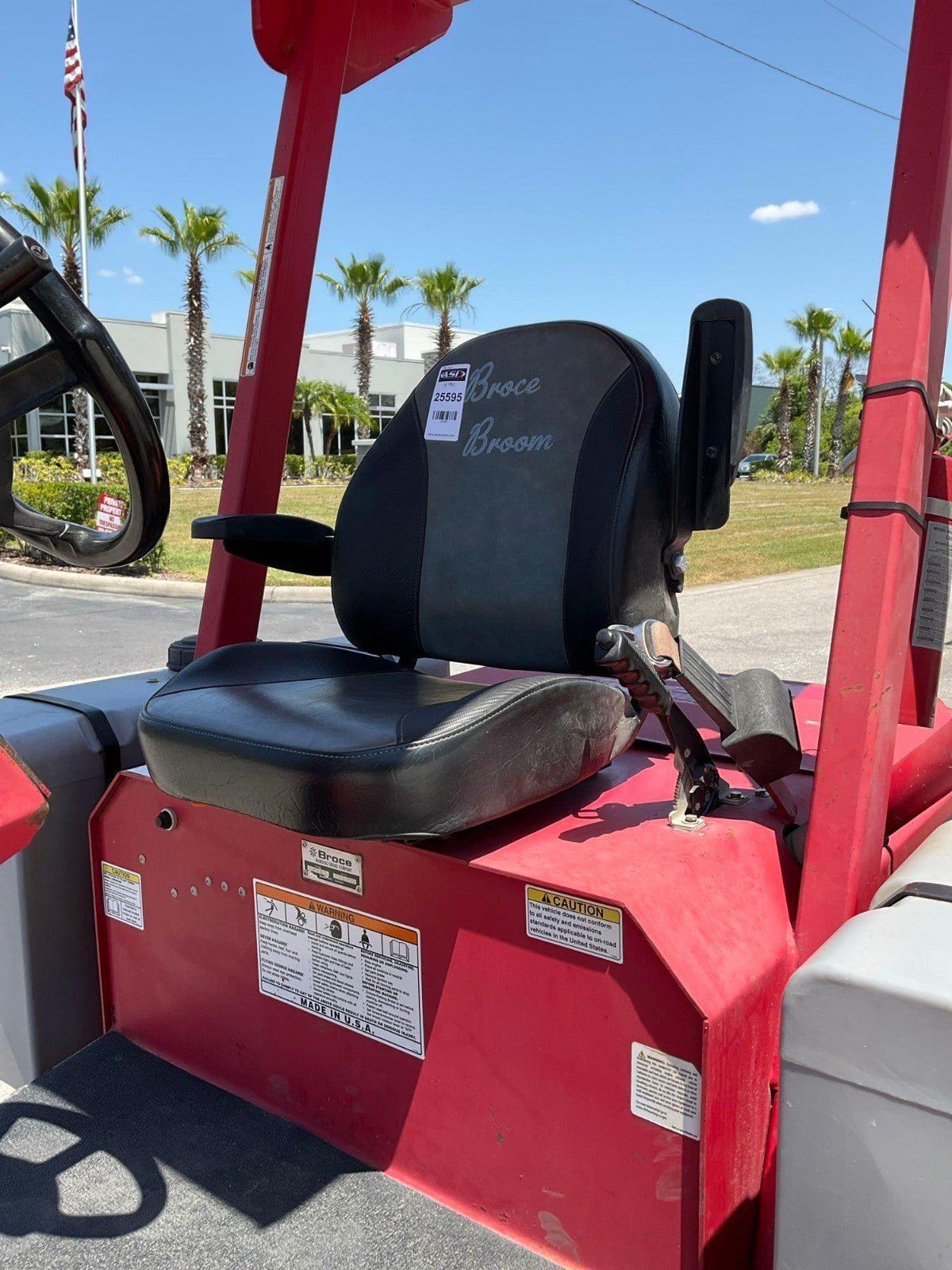 2019 BROCE RIDE ON SWEEPER MODEL BW-260, KUBOTA DIESEL, BROOM APPROX 100in W