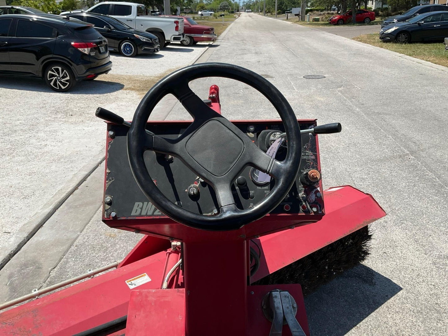 2019 BROCE RIDE ON SWEEPER MODEL BW-260, KUBOTA DIESEL, BROOM APPROX 100in W