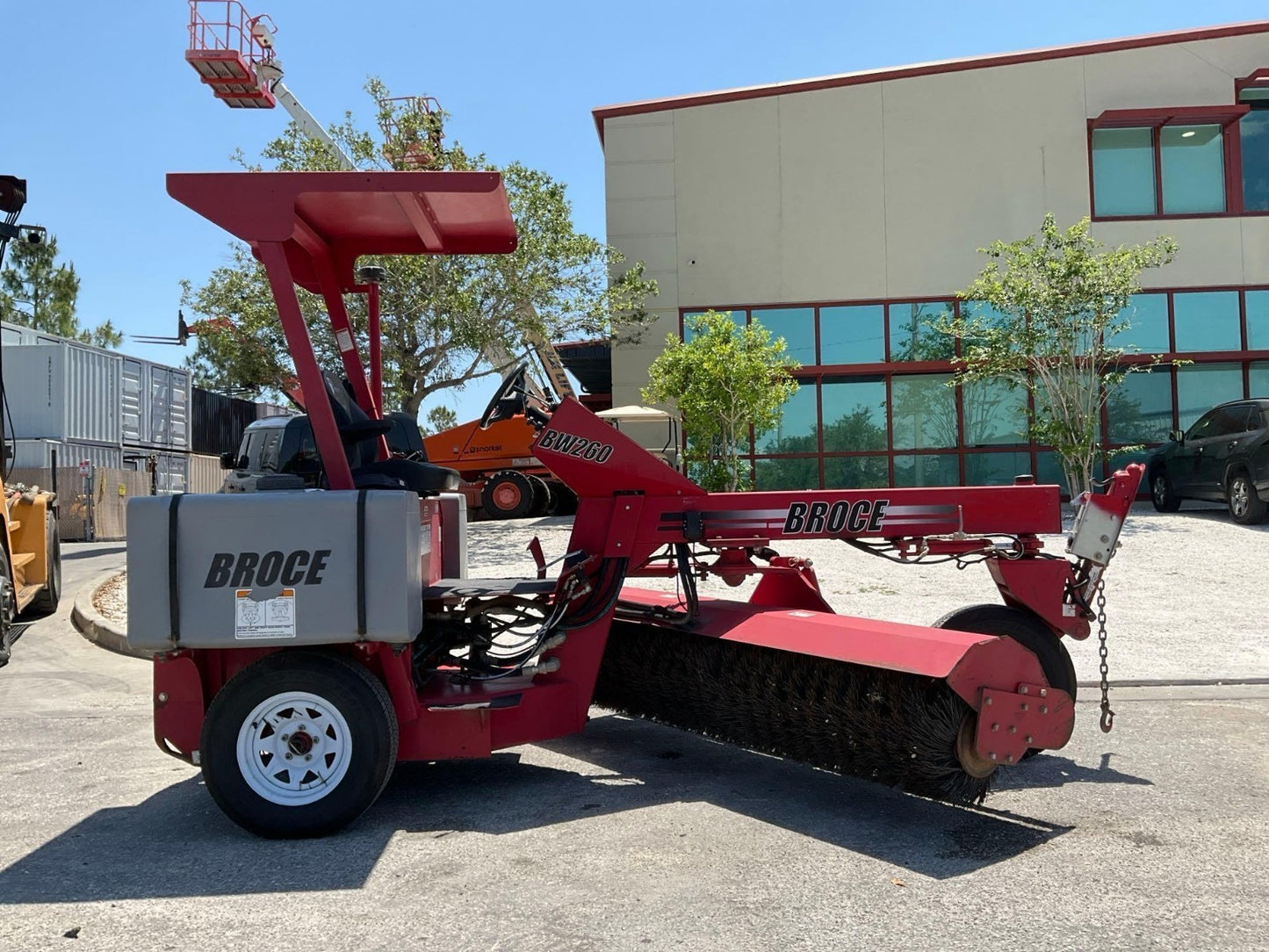 2019 BROCE RIDE ON SWEEPER MODEL BW-260, KUBOTA DIESEL, BROOM APPROX 100in W