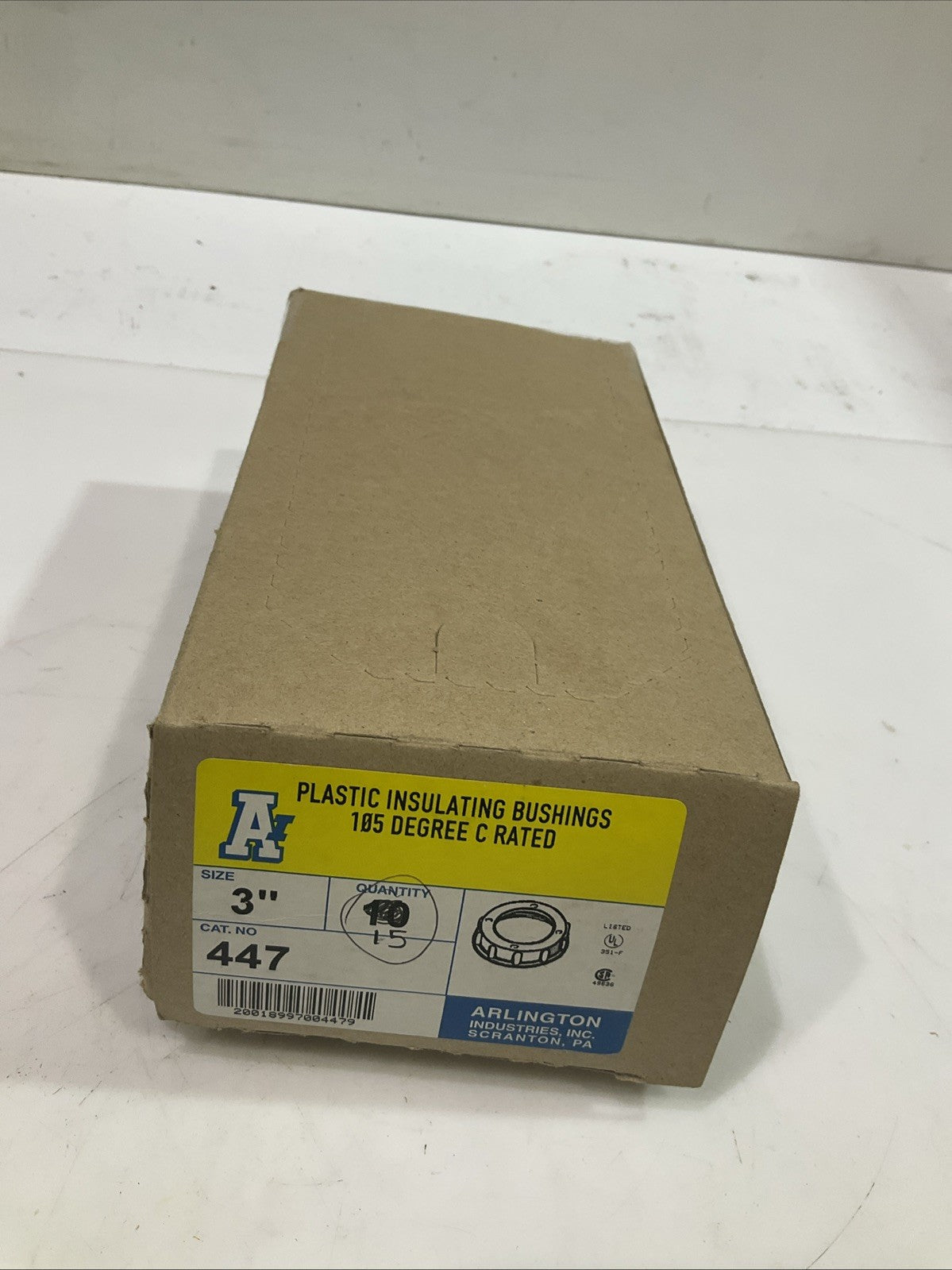 ARLINTON 447 SIZE 3 PLASTIC INSULATING BUSHINGS 105 DEGREE C RATE  LOT OF 15 Z2M