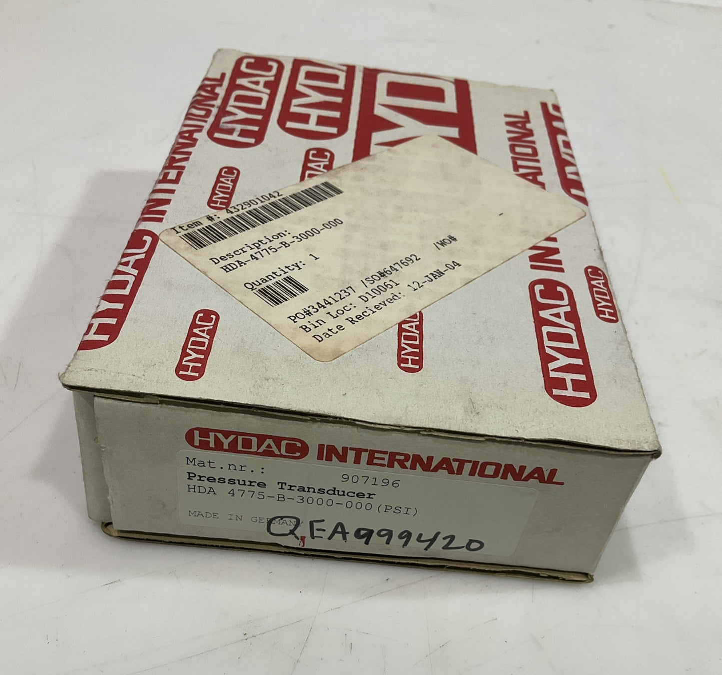 HYDAC  907196 4775-B-3000-000 PRESSURE TRANSMITTER HDA4400/ HDA4700  Z2M