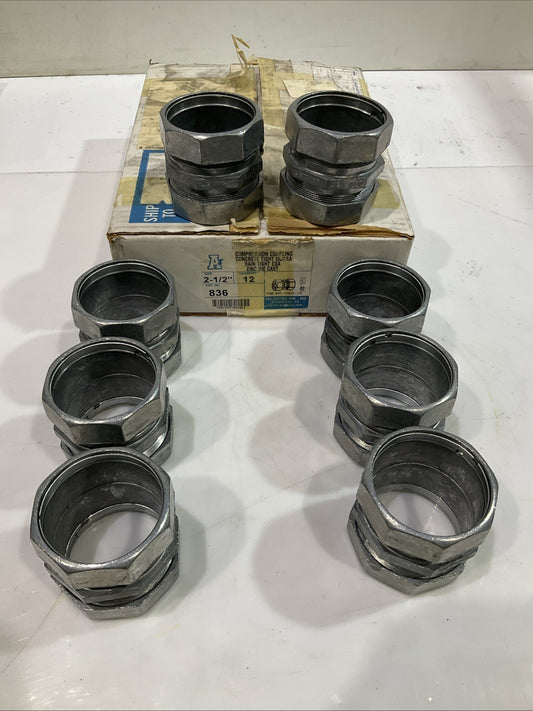 ARLINGTON 836 2-1/2 CONCRETE / RAINTIGHT COMPRESSION COUPLING CONDUIT  QTY 8 Z2M