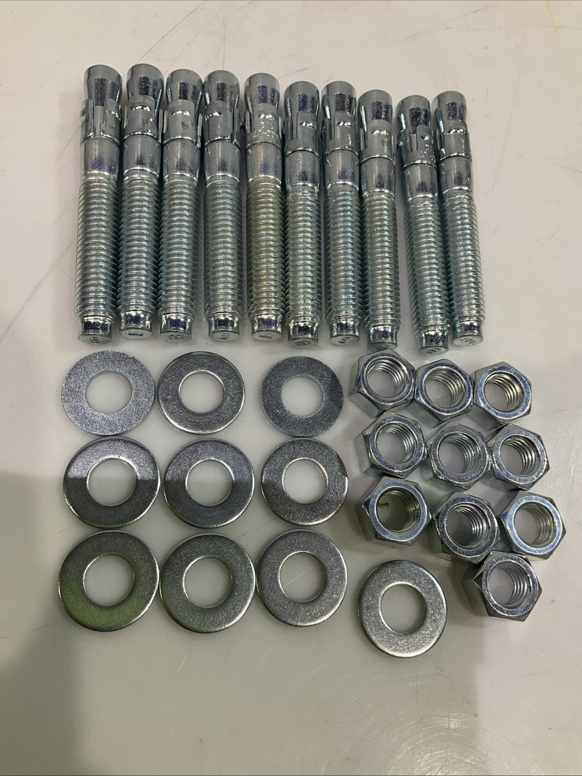 LAWSON  91605 1/2X3 3/4 WEDGE  ANCHOR  BOLT STEEL  QTY 10 Z2M