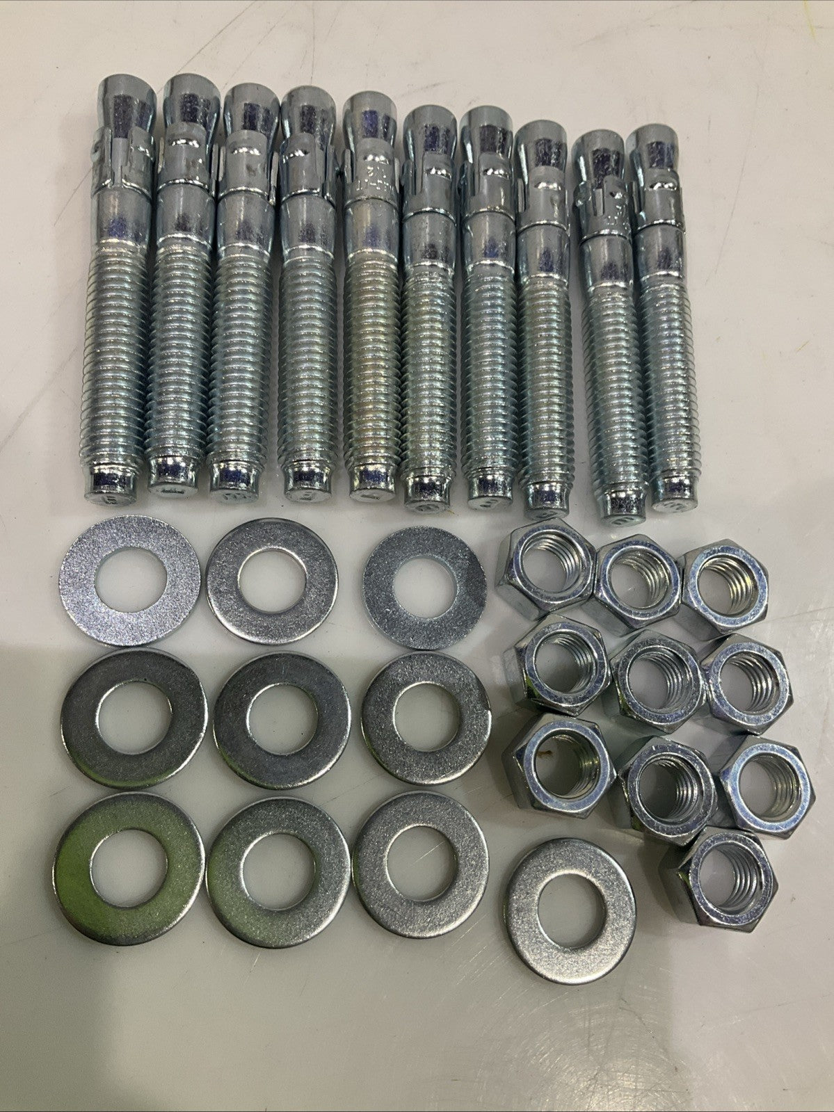 LAWSON  91605 1/2X3 3/4 WEDGE  ANCHOR  BOLT STEEL  QTY 10 Z2M