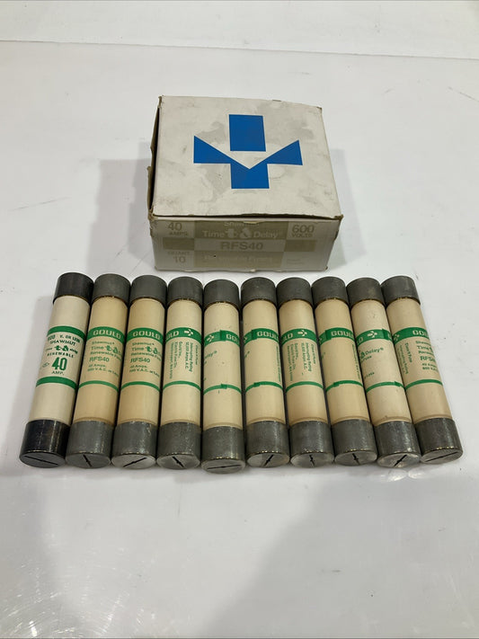 GOULD SHAWMUT  FRS40 TIME  DELAY  RENEWABLE FUSE 40AMPS LOT OF 10 Z2M