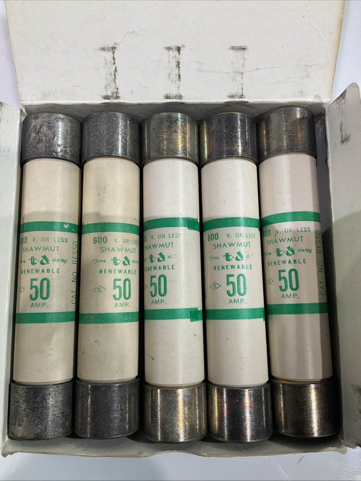 GOULD SHAWMUT  RFS50 RENEWABLE FUSE 600V  LOT OF 10 Z2M
