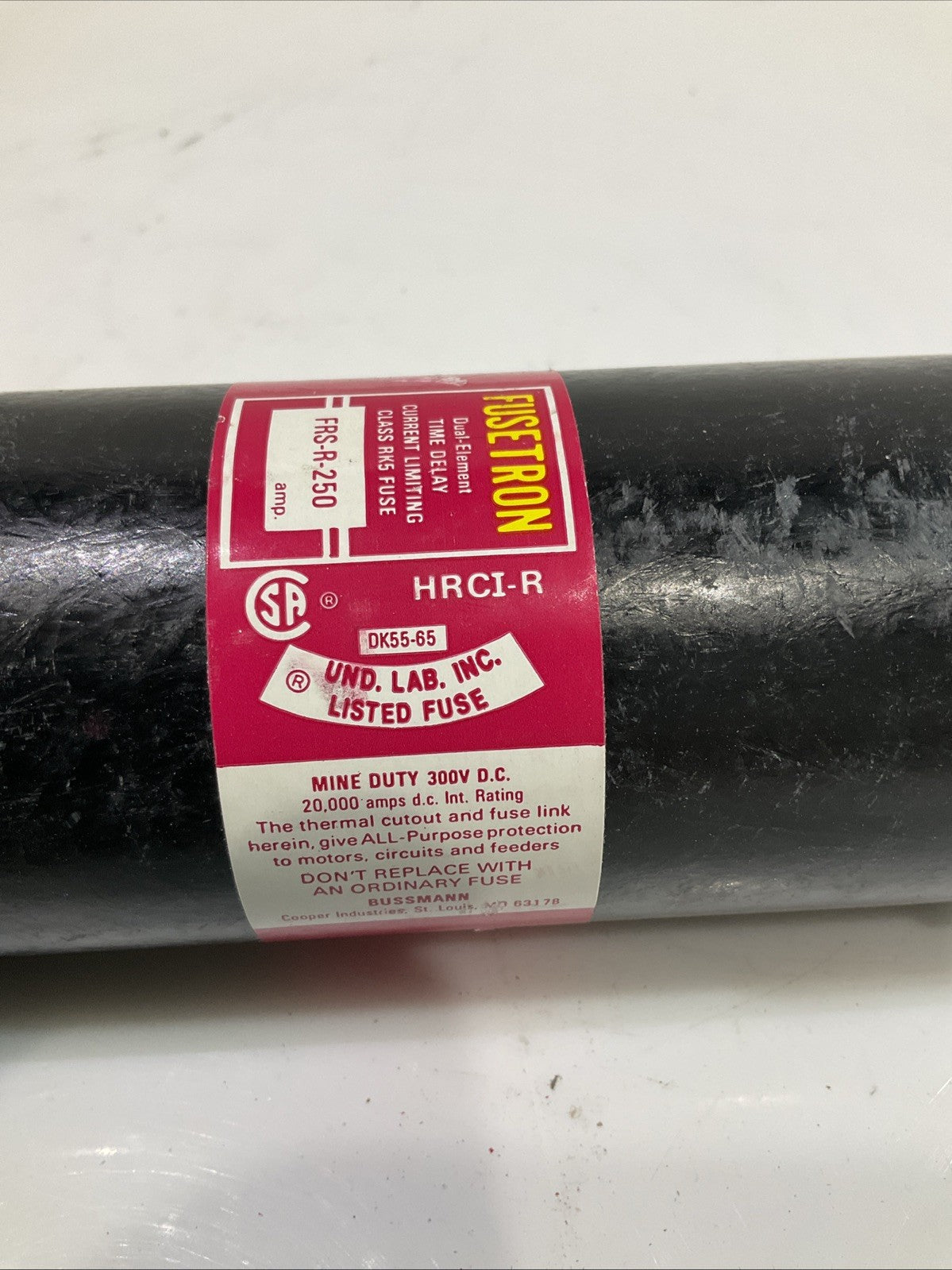 FUSETRON  FRS-R-250  DUAL-ELEMENT TIME DELAY  CLASS RK5 FUSE  Z2M