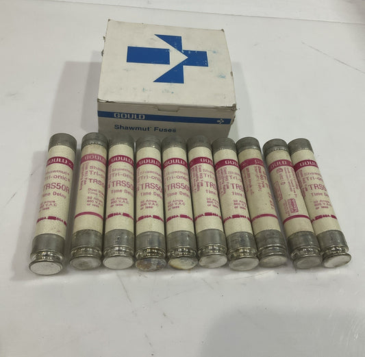 GOULD SHAWMUT  TRS50R  DUAL ELEMENT  TIME DELAY 50AMPS 600VAC  LOT OF 10 Z2M