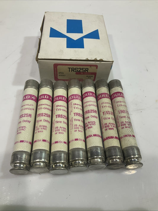 GOULD SHAWMUT  TRS25R  TIME DELAY  FUSE  CLASS RK5  25AMP 600VAC LOT OF  7 Z2M
