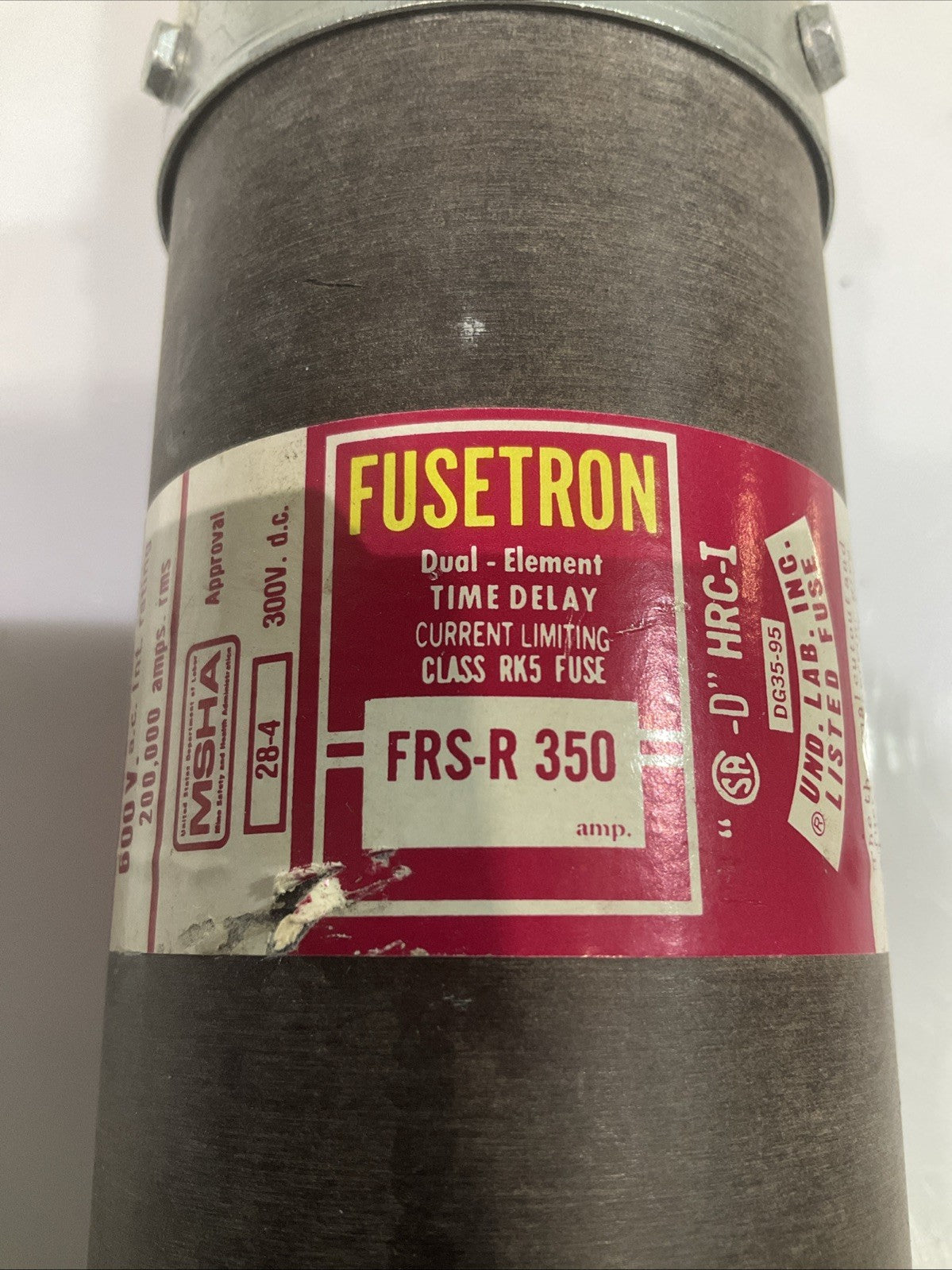 FUSETRON  FRS-R350 DUAL ELEMENT TIME DELAY  CLASS RK5 FUSE  Z2M