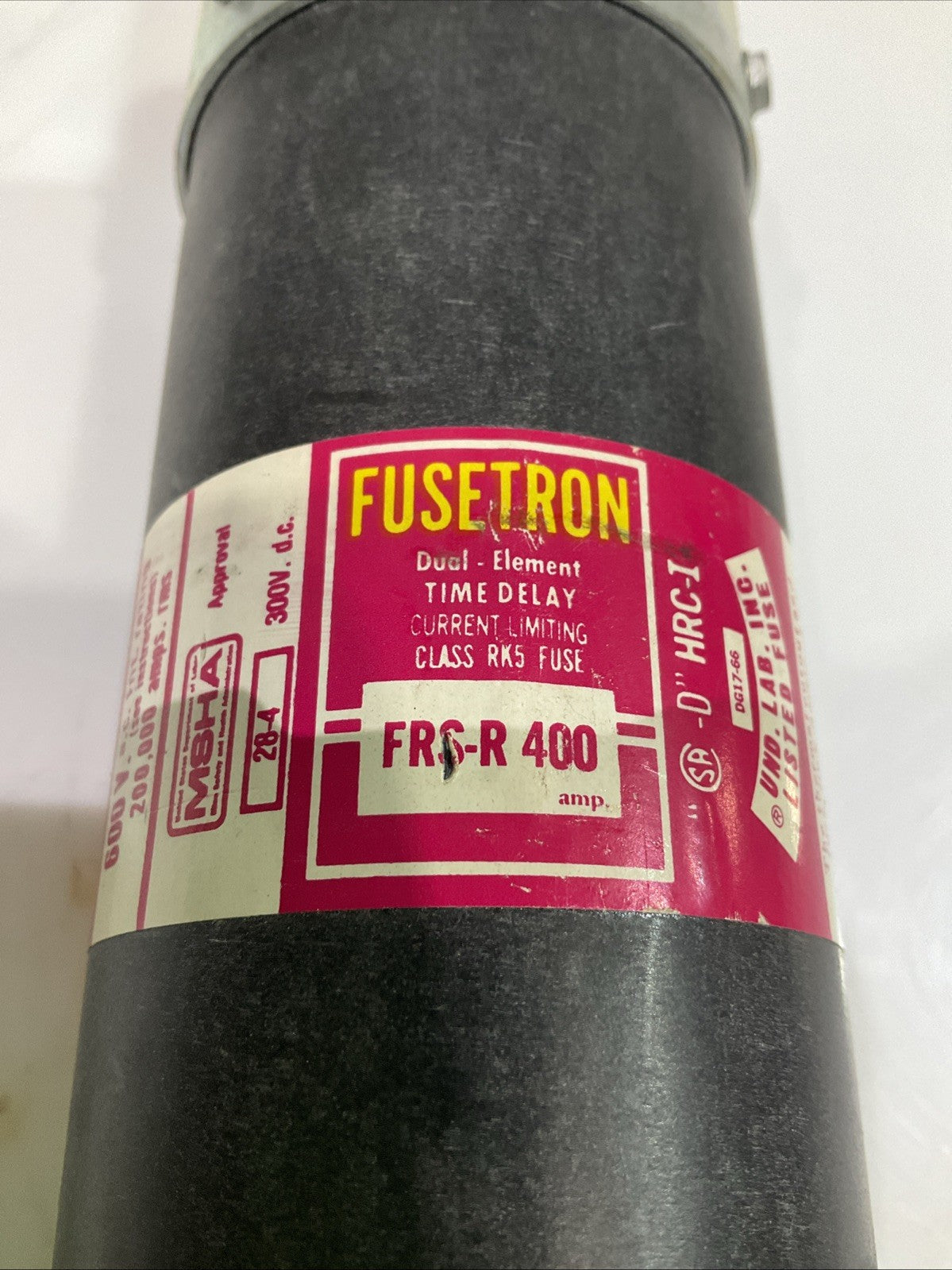 FUSETRON  FRS-R400 DUAL ELEMENT  TIME DELAY  CLASS RKS 600V FUSE Z2M