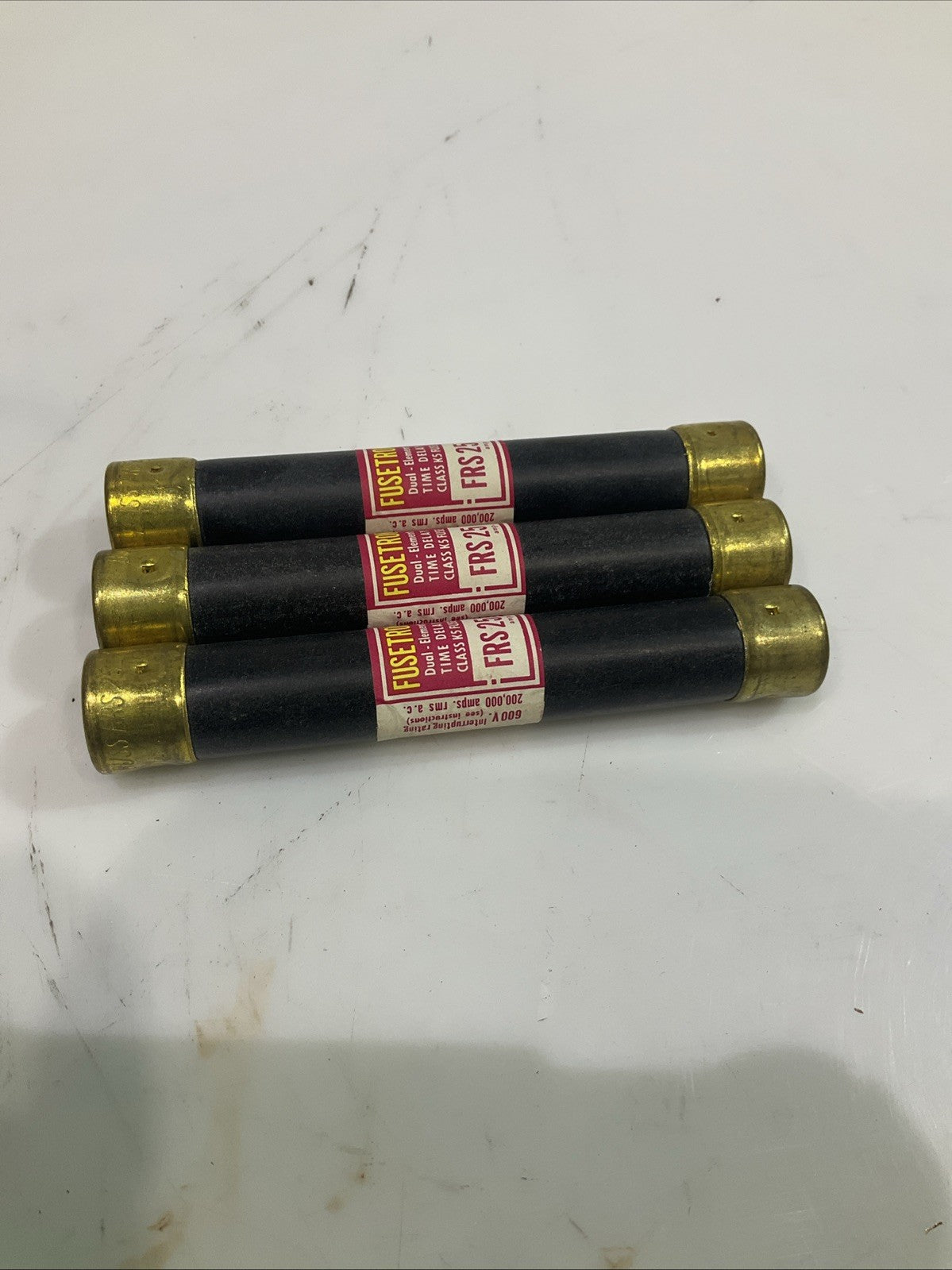 FUSETRON  FRS25  DUAL ELEMENT TIME DELAY  CLASS K5 FUSE  LOT OF 3 Z2M