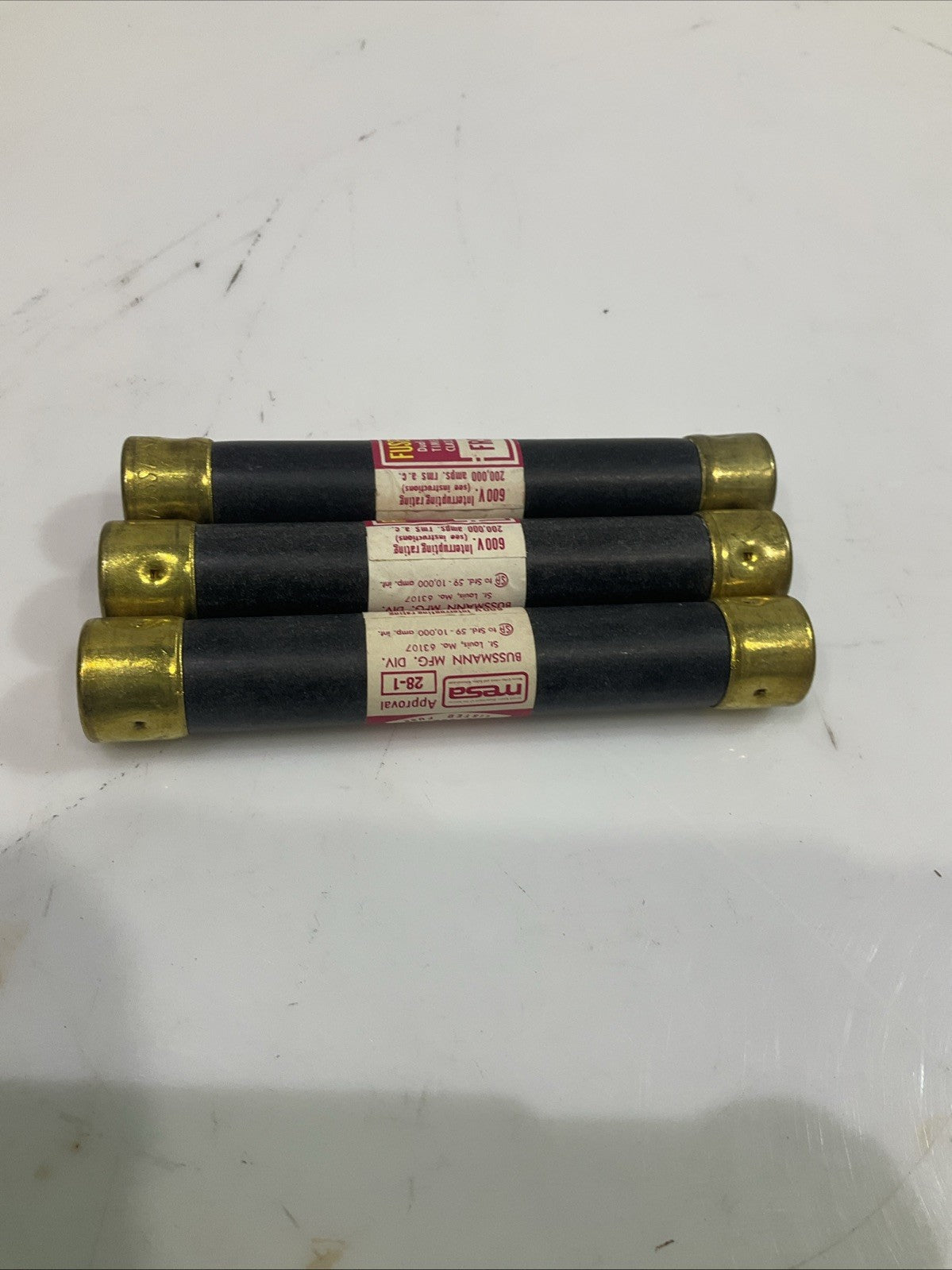 FUSETRON  FRS25  DUAL ELEMENT TIME DELAY  CLASS K5 FUSE  LOT OF 3 Z2M