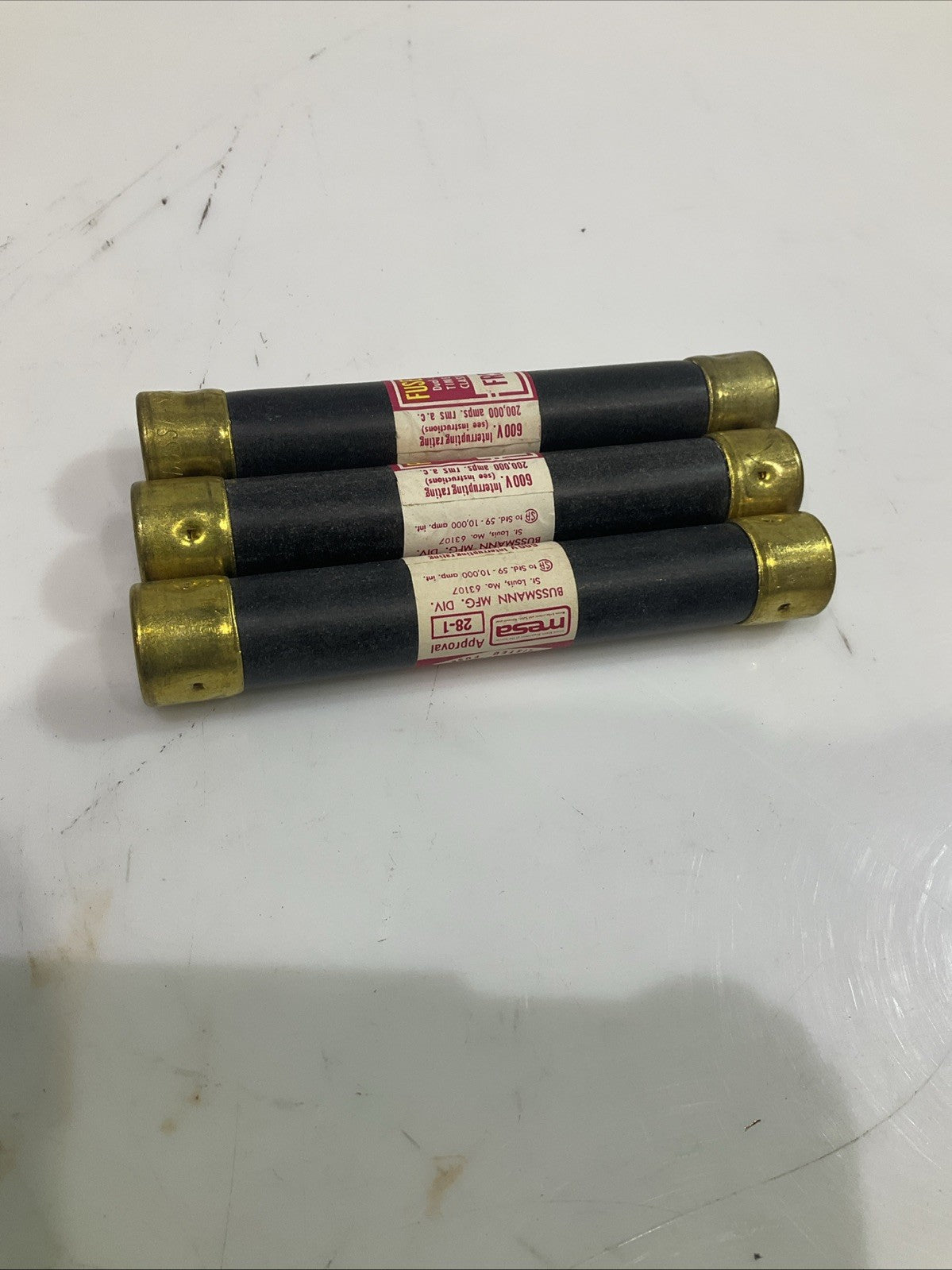 FUSETRON  FRS25  DUAL ELEMENT TIME DELAY  CLASS K5 FUSE  LOT OF 3 Z2M