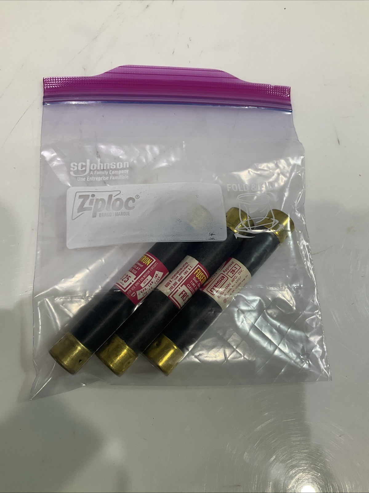 FUSETRON  FRS25  DUAL ELEMENT TIME DELAY  CLASS K5 FUSE  LOT OF 3 Z2M
