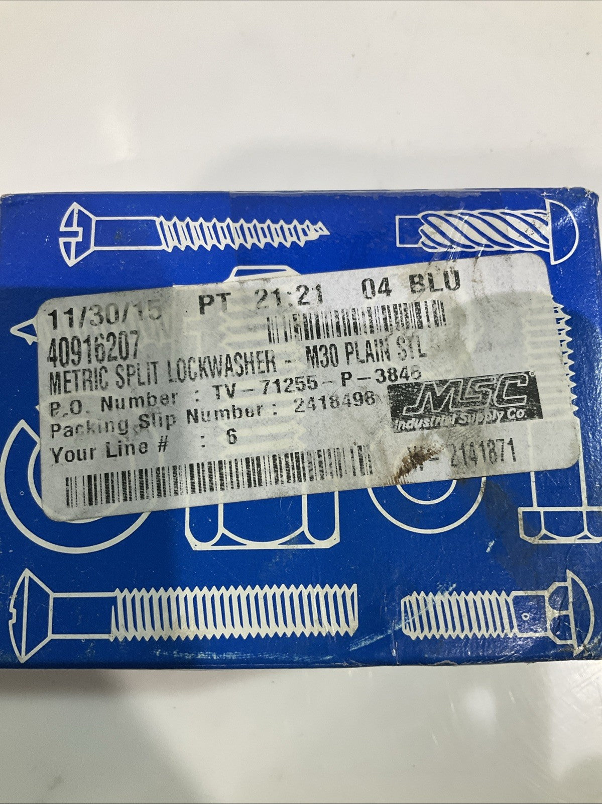 MSC  40916207  METRIC  SPlIT  LOCK WASHER M30 SCREW STL  LOT OF 23 Y2M