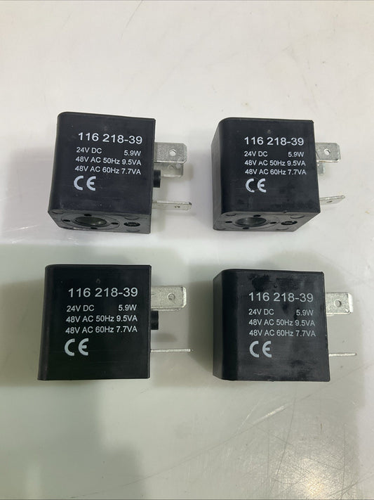 IR  116-218-39  SOLENOID VALVE COIL  24VDC 50/60HZ  LOT OF 4 Z2M