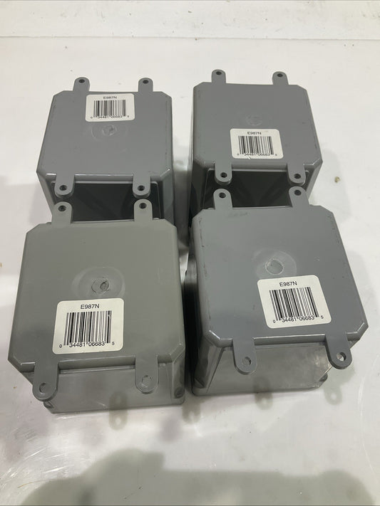 CARLON E987N  GRAY 5X5X5  JUNCTION BOX LOT OF 4 Z2M