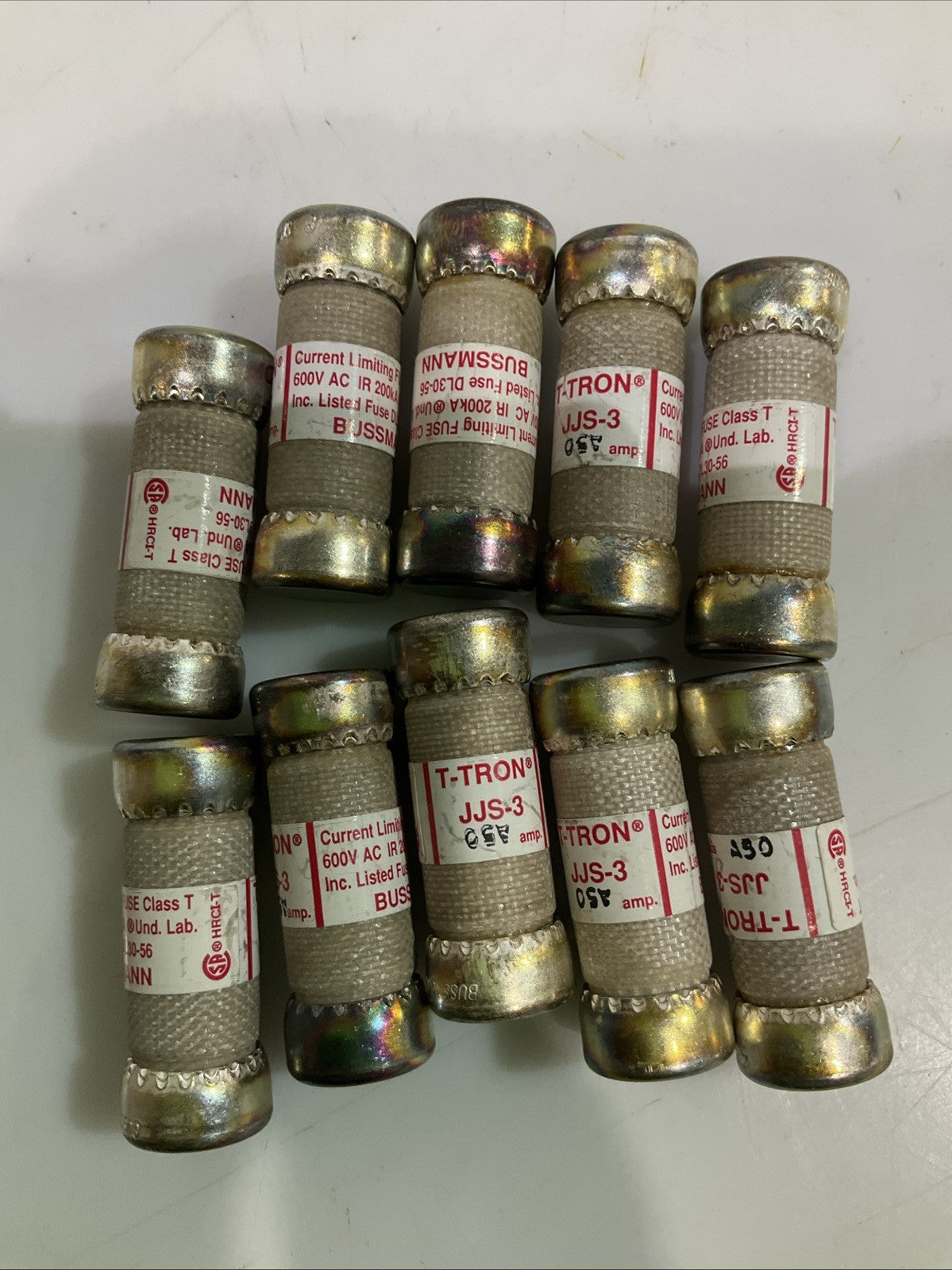 BUSSMANN  T-TRON  JJS-3  600V   CURRENT LIMITING CLASS T FUSES LOT OF 10 Z2M